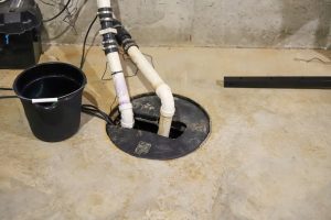 flood control sump pump in basement