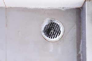 hair clump on top of shower drain clog