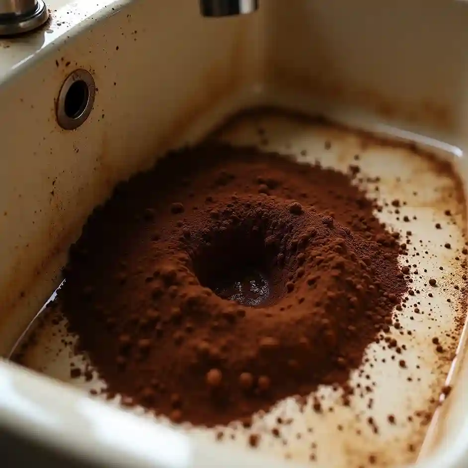 can you pour coffee grounds down the sink